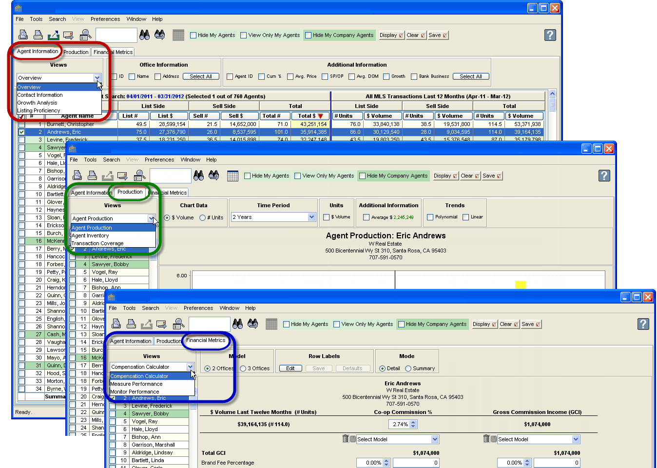 Proficiency Metrics Tabs